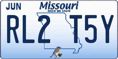 MO license plate RL2T5Y