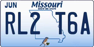 MO license plate RL2T6A