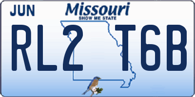 MO license plate RL2T6B
