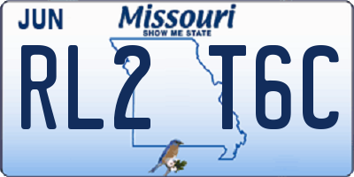 MO license plate RL2T6C