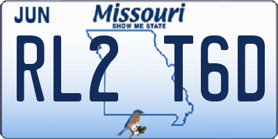 MO license plate RL2T6D