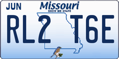 MO license plate RL2T6E