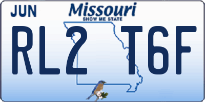 MO license plate RL2T6F