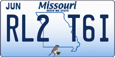 MO license plate RL2T6I