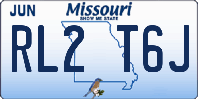 MO license plate RL2T6J
