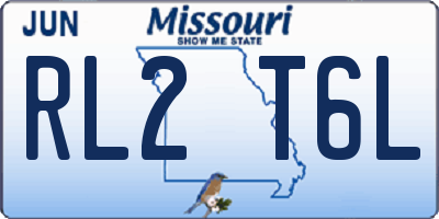 MO license plate RL2T6L