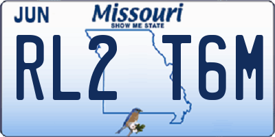 MO license plate RL2T6M