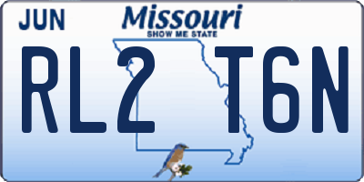 MO license plate RL2T6N