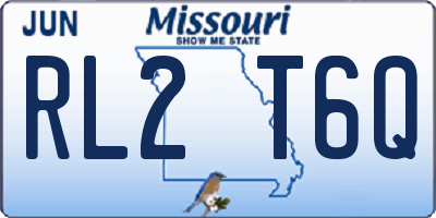 MO license plate RL2T6Q