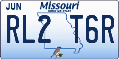 MO license plate RL2T6R