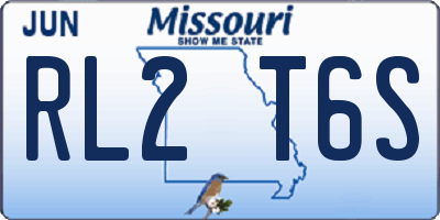 MO license plate RL2T6S