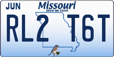 MO license plate RL2T6T