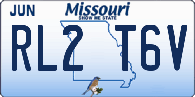 MO license plate RL2T6V