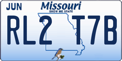 MO license plate RL2T7B