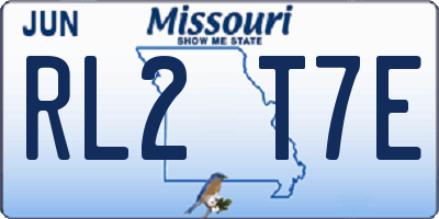 MO license plate RL2T7E