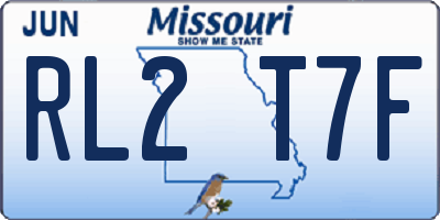 MO license plate RL2T7F