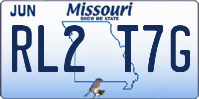 MO license plate RL2T7G