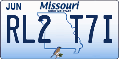MO license plate RL2T7I