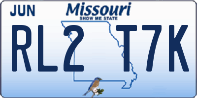 MO license plate RL2T7K