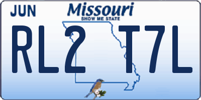 MO license plate RL2T7L