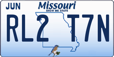 MO license plate RL2T7N