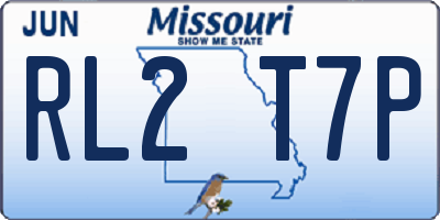 MO license plate RL2T7P