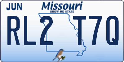 MO license plate RL2T7Q