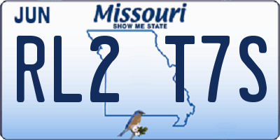 MO license plate RL2T7S