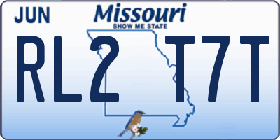 MO license plate RL2T7T
