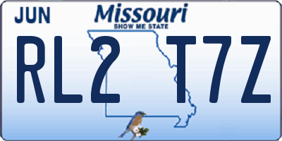 MO license plate RL2T7Z