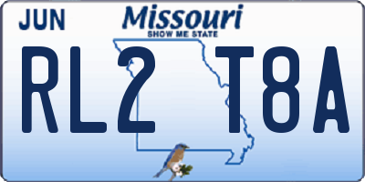 MO license plate RL2T8A