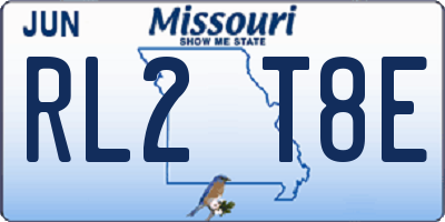 MO license plate RL2T8E