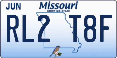 MO license plate RL2T8F