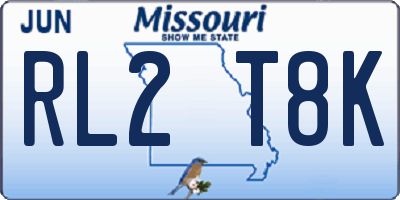 MO license plate RL2T8K