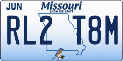 MO license plate RL2T8M