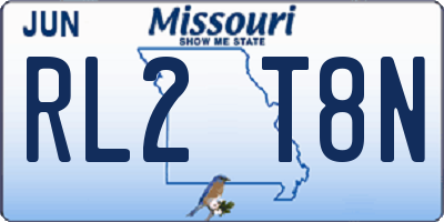 MO license plate RL2T8N
