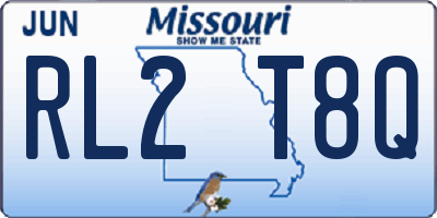 MO license plate RL2T8Q