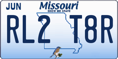 MO license plate RL2T8R