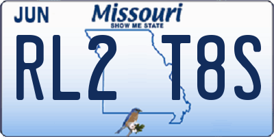 MO license plate RL2T8S