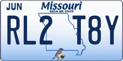 MO license plate RL2T8Y