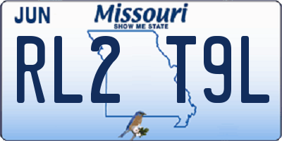 MO license plate RL2T9L