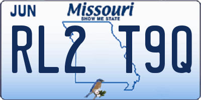 MO license plate RL2T9Q