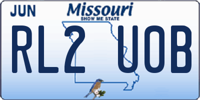 MO license plate RL2U0B