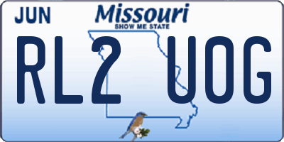 MO license plate RL2U0G