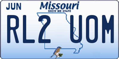 MO license plate RL2U0M