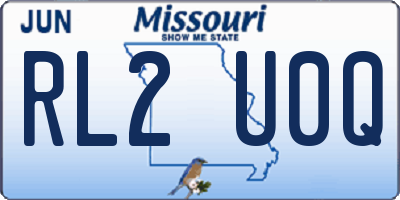 MO license plate RL2U0Q