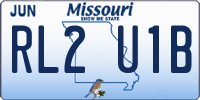 MO license plate RL2U1B