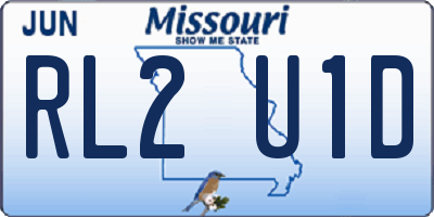 MO license plate RL2U1D