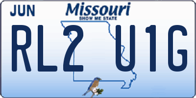 MO license plate RL2U1G