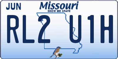 MO license plate RL2U1H